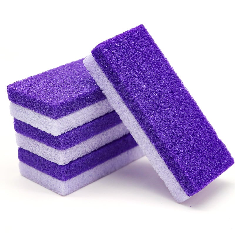 lenpestia Foot Pumice Stone 4 Pack Pedicure Stone for Feet Pumice Sponge for Feet Callus Remover and Scrubber Double Sided Pedicure Foot Pumice Stone for Feet and Heels Callus and Dead Skins (Purple) - Image 1